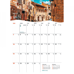 Travel ll Wire-O Desk Calendar 2024