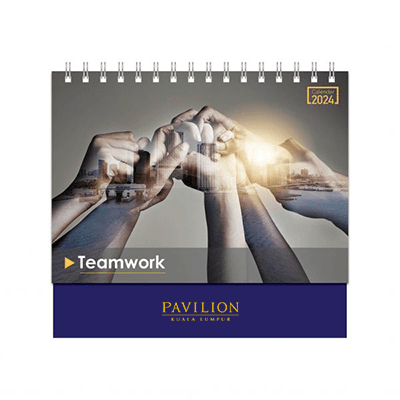 Teamwork ll Wire-O Desk Calendar 2024