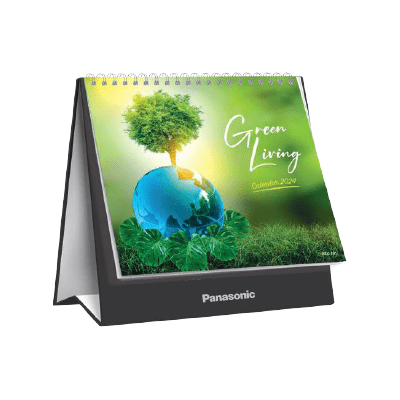 Green Living Desk Calendar 2024