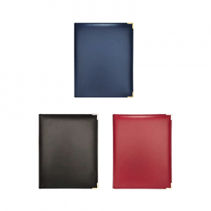 LEATHER Paper Based Wire-O Notebook - A5 Size