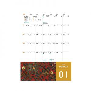 Batik Wire-O Desk Calendar 2025