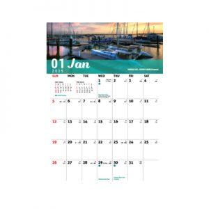 Beautiful Malaysia Wire-O Desk Calendar 2025