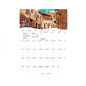 Travel ll Wire-O Desk Calendar 2025