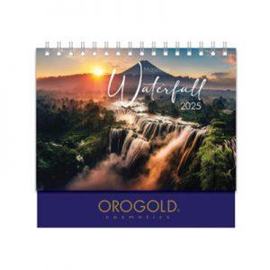 Majestic Waterfall ll Wire-O Desk Calendar 2025