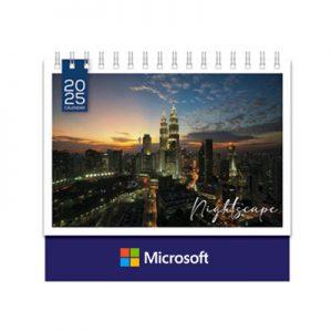 Nightscape lll Wire-O Desk Calendar 2025