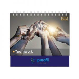 Teamwork ll Wire-O Desk Calendar 2025