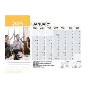 Teamwork ll Wire-O Desk Calendar 2025