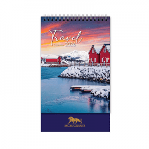 Travel ll Wire-O Desk Calendar 2026
