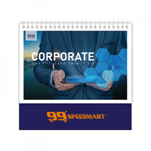Corporate lll Wire-O Desk Calendar 2026