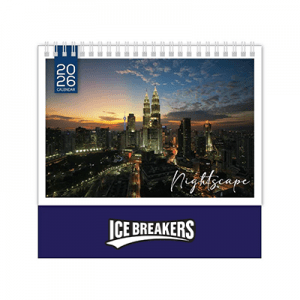 Nightscape lll Wire-O Desk Calendar 2026