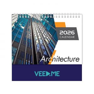 Architecture Wire-O Desk Calendar 2026