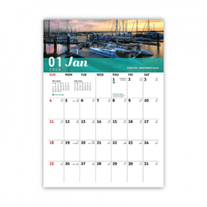 Beautiful Malaysia Wire-O Desk Calendar 2026