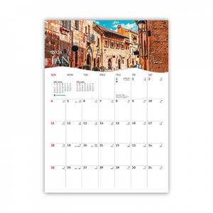Travel ll Wire-O Desk Calendar 2026