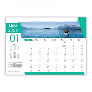 Adventure Wire-O Desk Calendar 2026