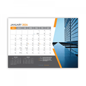 Architecture Wire-O Desk Calendar 2026