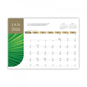 Nature Wire-O Desk Calendar 2026